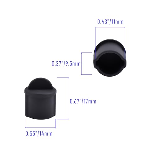 10 PCS BNC-A Port Anti-dust Plugs, Silicone Covers Caps Stoppers, Port Protector for Laptop, Phone, ID; 0.37" - size: BNC-A/Black/10 PCS
