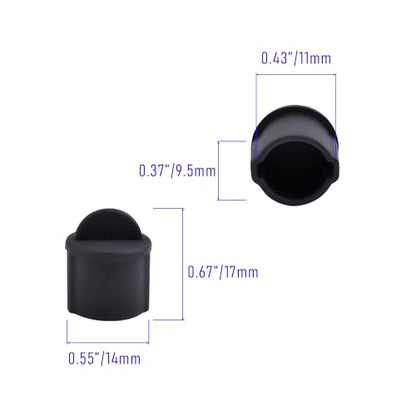 10 PCS BNC-A Port Anti-dust Plugs, Silicone Covers Caps Stoppers, Port Protector for Laptop, Phone, ID; 0.37" - size: BNC-A/Black/10 PCS
