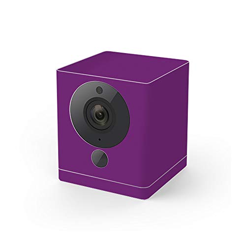 MightySkins Skin Compatible with Wyze Cam V2 - Solid Purple | Protective, Durable, and Unique Vinyl Decal wrap Cover | Easy to Apply, Remove, and Change Styles | Made in The USA - color: Purple