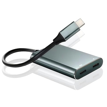 XREA L Hub Adapter, USB-C to Glasses Charging Adapter, 65W PD Charging & 4K@60Hz Output Compatible Switch 2/1, PS5, Mac, Laptops, Phone 17/16/15, for XR EAL Rokid Viture Ray Neo AR Glasses - color: Blue