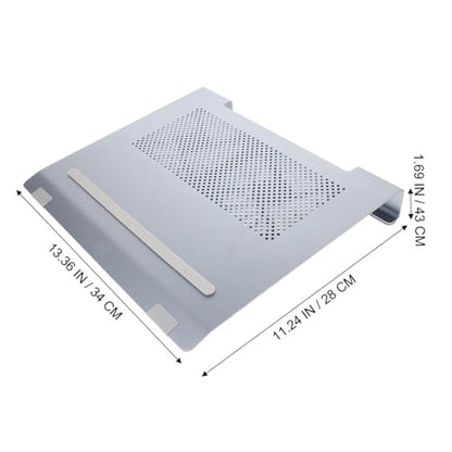 KALLORY Aluminum Alloy Laptop Cooler Stand with RGB LED Fan, Ventilated Cooling Pad for Gaming Notebooks, USB Powered Height Adjustable Support for Desk Use