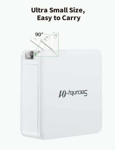 100W USB C Charger, Security-01 4 Ports GaN PD Fast Wall Charger, Compatible with MacBook Pro, MacBook Air, iPhone 14 13 Pro,Steam Deck,Galaxy S22/S21 and More - size: 100W