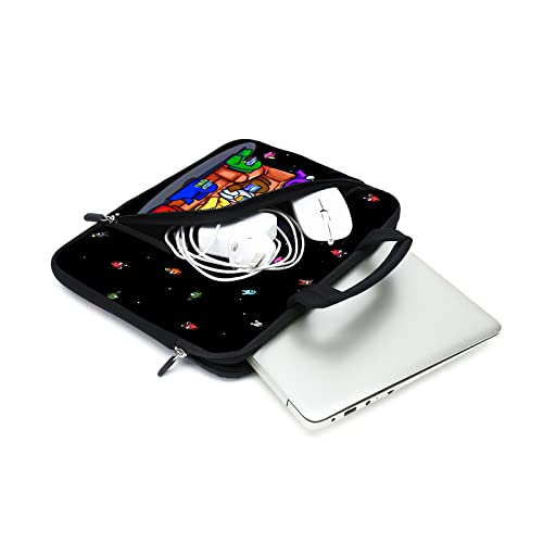 Laptop Sleeves 14 15 15.4 15.6 Chromebook Case Notebook Sleeve PC Messenger Bag Tablet Case Neoprene Handle Sleeve for Men Women, Two Pockets (Games) - color: Games