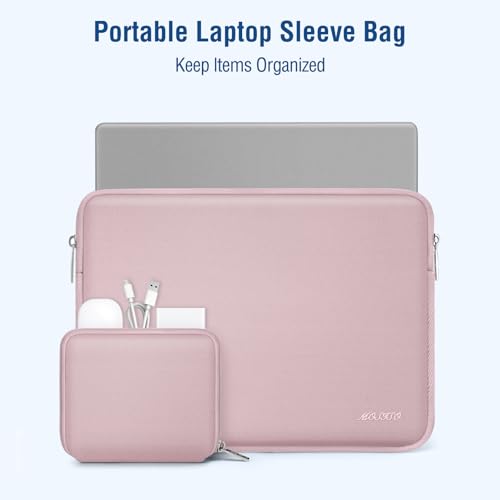 MOSISO Laptop Case 13 inch, 13 inch Laptop Sleeve with Small Case | Compatible with MacBook Neo / Air M5 M4 M3 M2 M1 2026-2018 / Pro M2 M1 2026-2016, Neoprene Computer Sleeve Bag, Baby Pink - color: Baby Pink, size: 13 inch