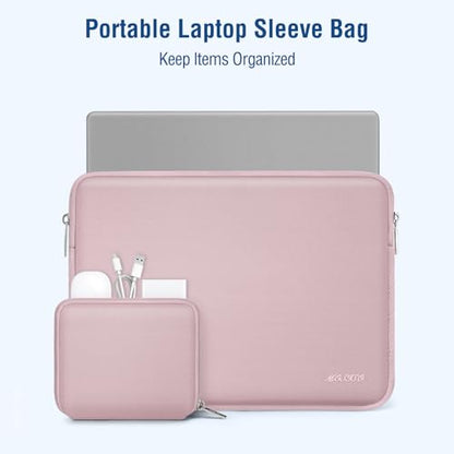 MOSISO Laptop Case 13 inch, 13 inch Laptop Sleeve with Small Case | Compatible with MacBook Neo / Air M5 M4 M3 M2 M1 2026-2018 / Pro M2 M1 2026-2016, Neoprene Computer Sleeve Bag, Baby Pink - color: Baby Pink, size: 13 inch