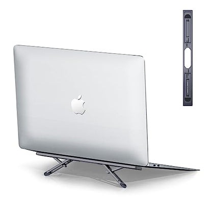 Laptop Risers for Desk, 4 Adjustable Heights Laptop Stand, Keyboard Riser, Ergonomic Laptops Feet for Desk, Compatible with MacBook Air Pro, with Dell, with HP, More 10-15.6” Laptops | Ergonomic Laptop Stand for 10-15.6 Inch MacBook Air Pro，Dell，HP, Keybo