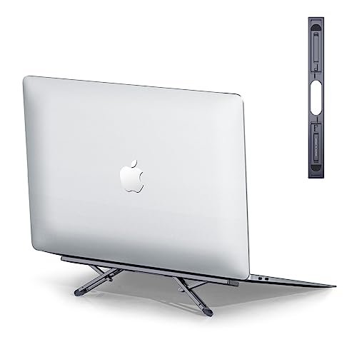Laptop Risers for Desk, 4 Adjustable Heights Laptop Stand, Keyboard Riser, Ergonomic Laptops Feet for Desk, Compatible with MacBook Air Pro, with Dell, with HP, More 10-15.6” Laptops | Ergonomic Laptop Stand for 10-15.6 Inch MacBook Air Pro，Dell，HP, Keybo