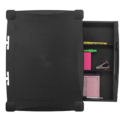 Kantek Monitor Stand With Drawer, 17" X 13.25" X 3" To 6.5", Black, Supports 50 Lbs - style: Single Level with Drawer