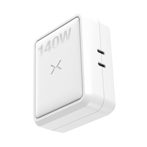 NOCO XGrid X140: 140W USB-C Charger – Dual Port GaN Power Adapter with PD 3.1, QC 5.0, and PPS – Fast Charging with Smart Power Distribution – Foldable Wall Plug, UL Listed