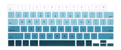 Se7enline Compatible with MacBook Keyboard Cover Skin for Mac Neo & Air 13/15 & Pro 14/16 inch (M5 M4 M3 M2 M1 A18 Pro) 2026/2025/2024/2023/2022/2021 Silicone Waterproof Dustproof Durable,Ombre Green - color: Ombre Green