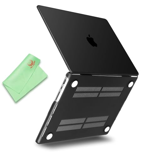 UESWILL for MacBook Pro 16 inch Case M5 M4 M3 M2 M1 A3429 A3428 A3403 A3186 A2991 A2780 A2485 (2021-2026 Release), Smooth Touch Matte Hard Shell Cover + Microfiber Cloth, Black - color: Black, size: MacBook Pro 16" (M1 M2 M3 M4 M5)