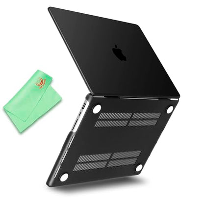UESWILL for MacBook Pro 16 inch Case M5 M4 M3 M2 M1 A3429 A3428 A3403 A3186 A2991 A2780 A2485 (2021-2026 Release), Smooth Touch Matte Hard Shell Cover + Microfiber Cloth, Black - color: Black, size: MacBook Pro 16" (M1 M2 M3 M4 M5)