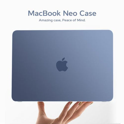 B BELK for MacBook Neo Case 13 inch 2026 (Model A3404, A18 Pro), Indigo | Matte Hard Shell Case with Keyboard Cover & Screen Protector for Mac Noe Case, Lightweight, Scratch Resistant, Snap-On Design - color: Indigo