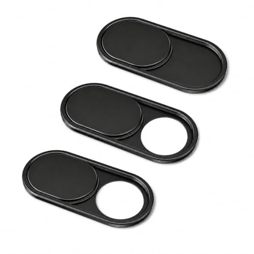 Webcam Cover Slide (3-Pack) Ultra Thin Metal Camera Covers - Includes Surface Prep Kit