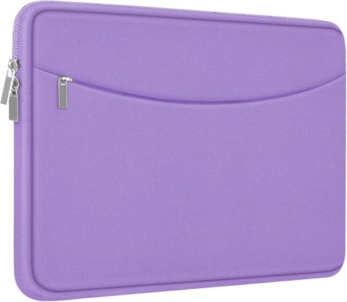 Laptop Sleeve 15.6 inch, Shockproof Protective Laptop Cover Briefcase Carrying Computer Bag with Accessory Pocket, Portable Computer Case Compatible with MacBook, HP, Dell, Lenovo, Asus, Purple - color: Purple, size: 15.6 inch
