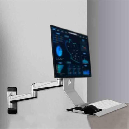 Monitor Stand Swivel Head Monitor Stand Non-Folding with Engineered Tray Black Monitor Stand Desk arm