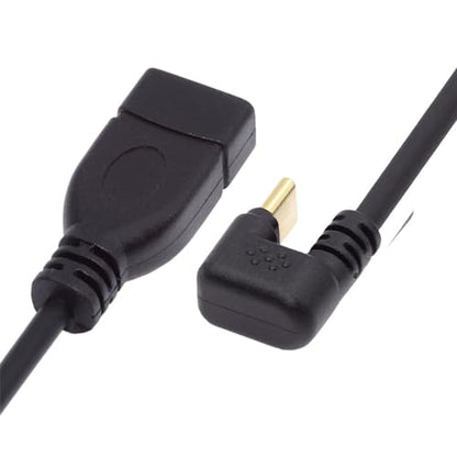 USB-C USB 3.1 Type-C Male to USB 3.0-A Female 10Gbps OTG Data Power Cable Opposite U Shape Back Angled - style: U Shape Back Cable