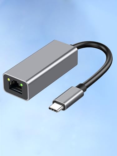 USB‑C to Gigabit Ethernet Adapter, 1Gbps Plug and Play RJ45 LAN Network Dongle, Aluminum Shell, Thunderbolt 3/4 Compatible, for iPhone 15 Pro/Max, MacBook Pro/Air, iPad Pro, iMac, XPS 17 & More - color: Grey AL, size: USB C 1G