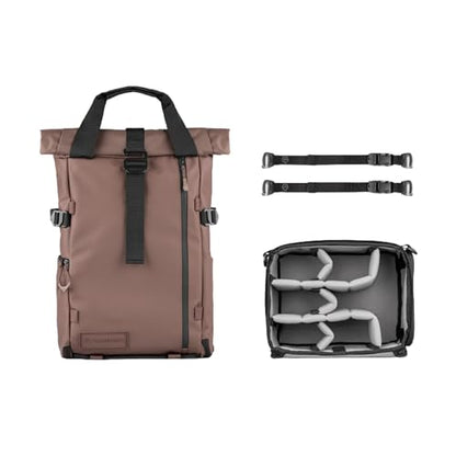 WANDRD PRVKE Rolltop 21L V4 Photography Bundle – Expandable Travel Camera Backpack with Essential Camera Cube and Laptop Sleeve - color: Atacama Clay, size: 21L (Photography Bundle), style: Rolltop