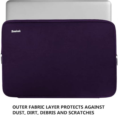 Laptop Sleeve Case 14 inch, Shockproof Protective Computer Cover Flip Case Briefcase Carrying Bag Compatible with 14" HP, Lenovo, Asus, Acer, Notebook, Chromebook Computer, Dark Purple - color: Dark Purple, size: 14 Inch