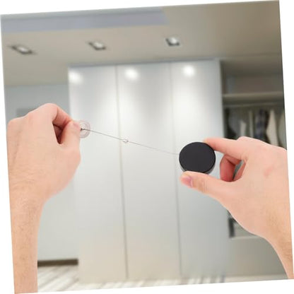 NUOBESTY 3Pcs Retractable Theft Cable Lock Adjustable Steel Wire Tether for Remote Control Security for Exhibition and Retail Display Use