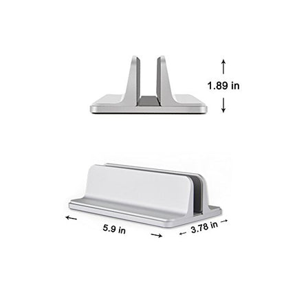 Laptop Stand, Cradle for Laptops, Adjustable Dock, Holder for MacBook Dell Hp Surface iPad - Silver