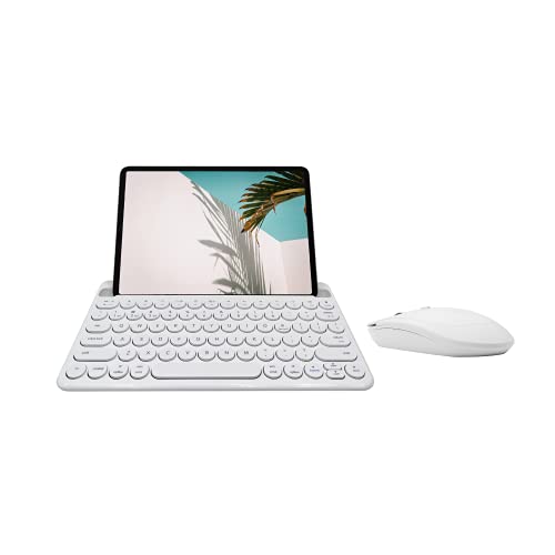Macally Compact Bluetooth Keyboard and a Comfortable Bluetooth Mouse, Office Essentials