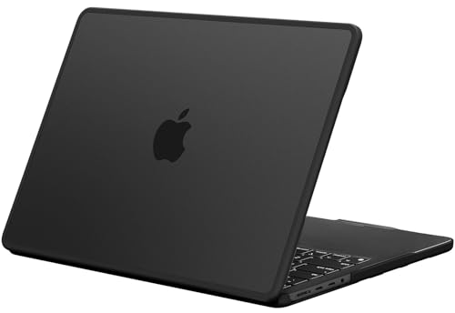 BlueSwan Anti-Cracking Hard Shell Case Compatible with MacBook Pro 14-inch M5 2026 2025-2021 Release M4 M3 M2 M1 Pro/Max Chip, Anti-Fingerprint Soft TPU Bumper, Frosted Black - color: Frosted Black