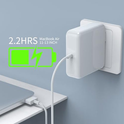 MacBook Air Charger - 45W Magnetic T-Tip Power Adapter (2012-2017) | 【Premium Quality】T-Tip Connector w/ LED & 6FT Cord, for MacBook Air 11/13" 2012-2017, Model A1435/A1436/A1465/A1466