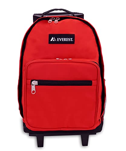 Everest Wheeled Backpack - Standard, Red, One Size,1045WH-RD/BK - color: Red