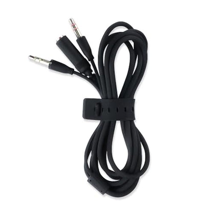 HUYUN 1.5M/4.9ft Headphone Audio/Mic Splitter, 3.5mm Headset Adapter (Microphone + Audio) 2 TRS Female to TRRS Male CTIA Stereo Jack Y Cable Compatible for Dual-Plug Gaming Headset to Laptop