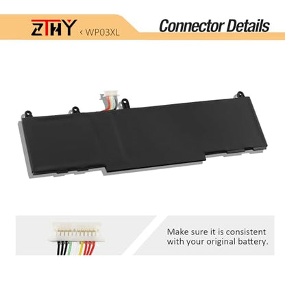 WP03XL Battery for HP EliteBook 830 835 840 845 860 865 G9 G10/ 840 860 G11 | ZBook Firefly 14 EliteBook X360 1040 G9 G10 2-in-1/Split X2 13-M0000/Elite x360 830 G11 Laptop Battery Replacement M73466-005 - size: 9.92*3.34*0.23 inch WP03XL