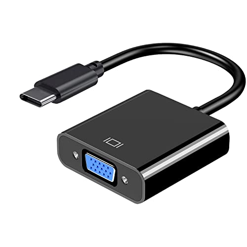 USB C to VGA Adatper for Monitor, Thunderbolt 3 Multi-Display Video Converter Cable for MacBook Pro iPad Chromebook Surface and More Type C Laptop Tablet Android Phone