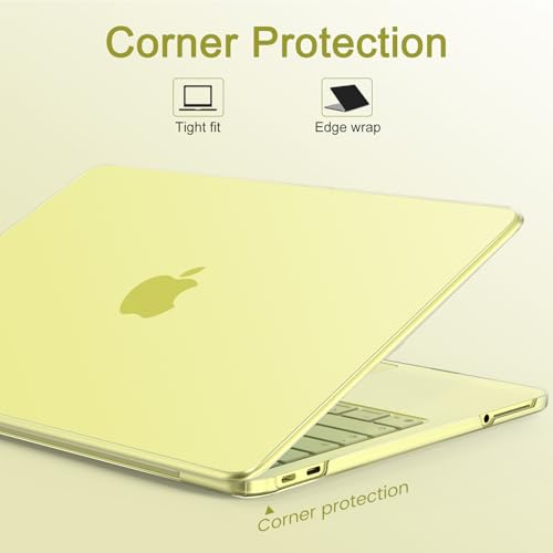 AKIT MacBook Neo 13 inch Case 2026 (A18 Pro, A3404), Citrus Clear | Bare-Metal Feel Hard Shell, 2 Keyboard Cover & Screen Protector, Precise Fit Official, Anti-Scratch & Fingerprint Free - color: Citrus Clear