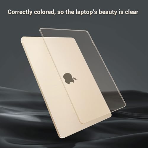 MOSISO Compatible with MacBook Air 13 inch Case M5 2026 M4 M3 M2 2025-2022 A3449 A3240 A3113 A2681, Seamlessly Closes Anti-Crack&Anti-Fingerprints Hard Shell for MacBook Air 13.6 Case, Starlight Clear - color: Starlight Clear