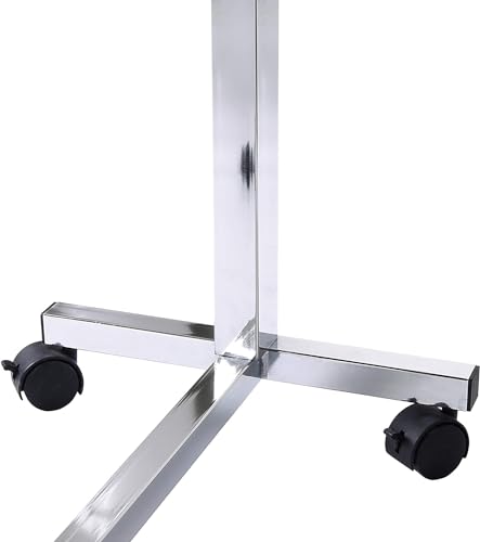 Vaunn Medical Adjustable Tilt Overbed Bedside Table with Wheels for Hospital and Home Use