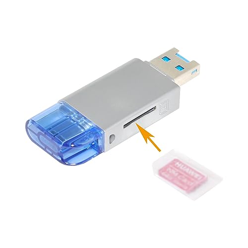 xiwai USB-C Type C/USB 2.0 to NM Nano Memory Card TF Micro SD Card Reader for Huawei Mobile Phone Laptop - style: USB-C to TF+NM