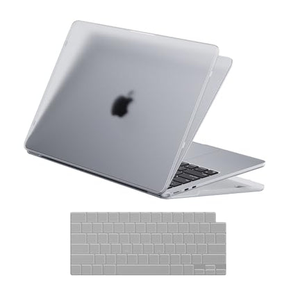 Soonjet for MacBook Air 15 inch Case, M5 M4 M3 M2 2026-2023 Keyboard Cover | Invisible Armor, Clear Matte, Anti Crack & Fingerprint & Scratch, Ultra Thin & Light, Protective Hard Shell, Close Seamlessly - color: Frost Clear