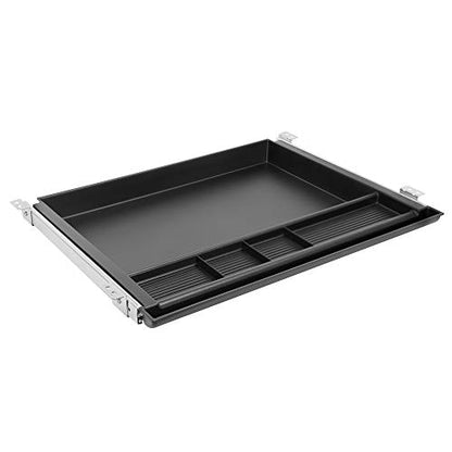 MOUNT-IT! Large Under Desk Pencil Drawer 16 inch Deep | 21.25” W, Ball Bearing Slide-Out Organizer for Office Supplies, Paper & Pencils | Fits Desks Over 1” Thick, Adjustable Extension 16.25”–28” - size: 16 inch Deep