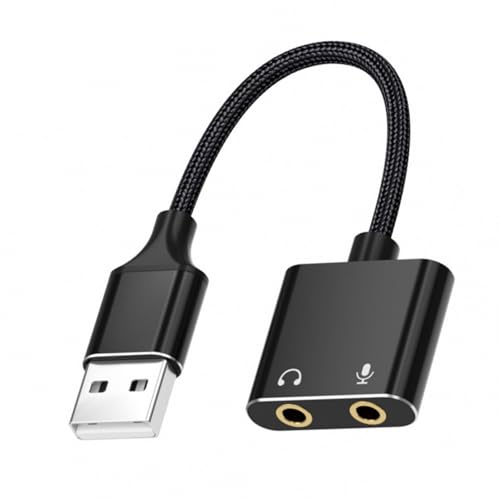 USB To 3.5mm Adapter With Decorder Chip For Improved Sound And Microphone Claritys For PC/Laptop Computer USB Sound Card
