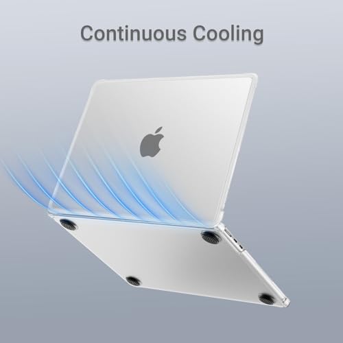 MOSISO Anti-Crack Case for MacBook Air 13 inch M5 M4 M3 M2 2026-2022 | 3 in 1 Kit Anti-Fingerprints Reinforced TPU Bumper Hard Shell for MacBook Air 13.6, A3449 A3240 A3113 A2681, Matte Clear - color: Matte Clear