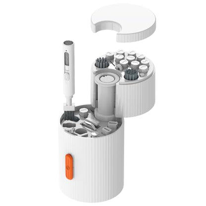 Multi-Functional Electronics Cleaning Kit, Charging Port Cleaner, for Mobile Phones, Headphones, Computer, Monitor, Camera Lens, White