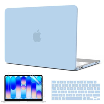 B BELK for MacBook Neo Case 13 inch 2026 Release Model A3404, Airy Blue | Matte Hard Shell Case with Keyboard Cover & Screen Protector, 1:1 Precision Fit Protective Laptop Cover for New Mac Neo Case - color: Airy Blue