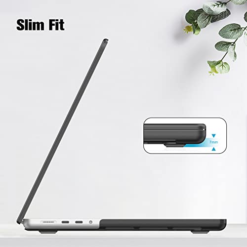Fintie Hard Shell Case for MacBook Pro 14 Inch, Frost Black | A3434 A3112 A3185 A3401 A2992 A2918 A2779 A2442 A3426 A3427, 2021-2026, M5/M4/M3/M2/M1 - color: Frost Black, size: Pro 14 Inch