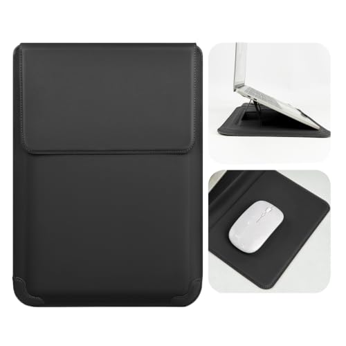 16 Inch Multifunctional Laptop Sleeve Case with Stand Soft Slim Cover for MacBook Pro/Air/ThinkPad X1/Dell XPS/Lenovo Yoga/HP Pavilion/ASUS Zenbook/LG gram/Chromebook 15" 15.3" 15.6" - color: Black, size: 15-16 Inch