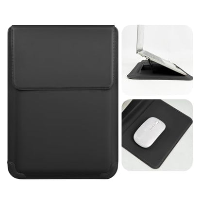 16 Inch Multifunctional Laptop Sleeve Case with Stand Soft Slim Cover for MacBook Pro/Air/ThinkPad X1/Dell XPS/Lenovo Yoga/HP Pavilion/ASUS Zenbook/LG gram/Chromebook 15" 15.3" 15.6" - color: Black, size: 15-16 Inch