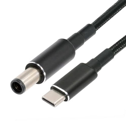 USB-C 100W 20V Input to DC 7.4 * 5.0mm PD Power 65W Output Charge Cable Support QC PD Type-C Compatible with HP-Laptop (1.8m) - style: 7.4x5.0mm HP