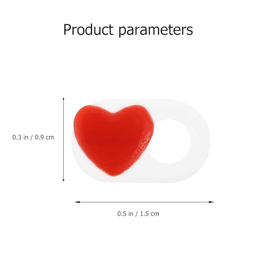 2 Pcs Ultra-Thin Abs Webcam Privacy Covers with Heart Pattern, Easy to Use Sliding Laptop and Tablet Camera Privacy Shutters, White Computer Web Camera Cover Slide