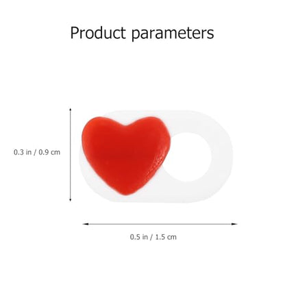 2 Pcs Ultra-Thin Abs Webcam Privacy Covers with Heart Pattern, Easy to Use Sliding Laptop and Tablet Camera Privacy Shutters, White Computer Web Camera Cover Slide