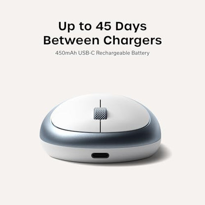 Satechi M1 Wireless Bluetooth Mouse, USB-C Rechargeable, Compact & Portable, for MacBook Air/Pro/Neo, iPad Air/Pro, iPad mini, Mac mini, iMac & Windows - Blue - color: Blue